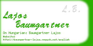 lajos baumgartner business card